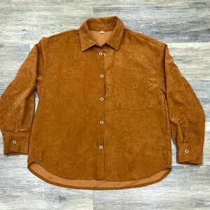 Brown corduroy button down